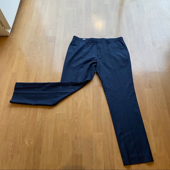 Navy blue wool Topman suit - Picture 5 of 7